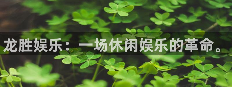 聚彩体育平台注册：龙胜娱乐：一场休闲娱乐的革命。